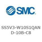5ポートソレノイドバルブ用マニホールドベース SV3000シリーズ SS5V3-W10S1QAND SMC