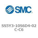 5ポートソレノイドバルブ用マニホールドベース SY3000シリーズ SS5Y3-10S6D4 SMC