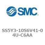 SS5Y3-10S6V41-04U-C6AA-NA 5ポートソレノイドバルブ用マニホールドベース SY3000シリーズ SS5Y3-10S6V41 SMC