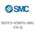 SS5Y3-45NFU-08U-C6-Q 5ポートソレノイドバルブ用マニホールドベース SY3000シリーズ SS5Y3-45NFU SMC