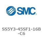 SS5Y3-45SF1-16B-C6 5ポートソレノイドバルブ用マニホールドベース SY3000シリーズ SS5Y3-45SF1 SMC