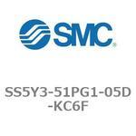 5ポートソレノイドバルブ用マニホールドベース SY3000シリーズ SS5Y3-51PG1 SMC