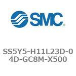 SS5Y5-H11L23D-04D-GC8M-X500 5ポートソレノイドバルブ用マニホールドベース SY5000シリーズ SS5Y5-H11L23D SMC