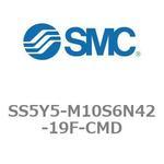 SS5Y5-M10S6N42-19F-CMD-NA 5ポートソレノイドバルブ用マニホールドベース SY5000シリーズ SS5Y5-M10S6N42 SMC