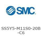 5ポートソレノイドバルブ用マニホールドベース SY5000シリーズ SS5Y5-M11S0 SMC