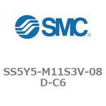 SS5Y5-M11S3V-08D-C6-NA 5ポートソレノイドバルブ用マニホールドベース SY5000シリーズ SS5Y5-M11S3V SMC