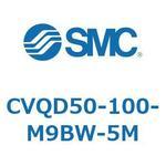バルブ付薄形シリンダ CVQD5 SMC