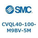 バルブ付薄形シリンダ CVQL4 SMC