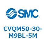 バルブ付薄形シリンダ/ガイドロッド形 CVQM5 SMC