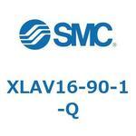 XLAV16-90-1-Q アルミ製 高真空L型バルブ 常時閉/ベローズシール  XLAV1 SMC