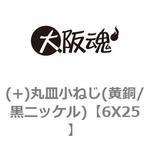6X25 (+)丸皿小ねじ(黄銅/黒ニッケル) 大阪魂
