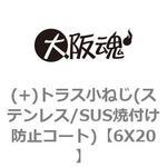 6X20 (+)トラス小ねじ(ステンレス/SUS焼付け防止コート) 大阪魂