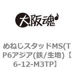 6-12-M3TP めねじスタッドMS(TP6アジア(鉄/生地) 大阪魂