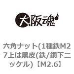 六角ナット(1種鉄M27上は黒皮(鉄/銅下ニッケル) 大阪魂
