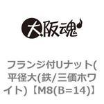 フランジ付ゆるみ止めナット(平径大(鉄/三価ホワイト) 大阪魂