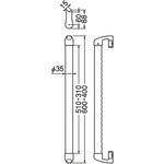 スリム出隅ディンプル手すり BR-598 シロクマ