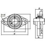 UCFL203HT2D1 ベアリングユニット ひしフランジ形ユニット NTN(エヌティーエヌ)