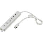 BTKPLMJT3650LG 3ピン式電源タップ2重構造雷サージ&ランプ付6個口/5mライトグレー BUFFALO(バッファロー)