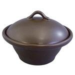 萬来鍋 丸型こげ茶 (蒸気二重鍋方式) 1人前用 ミナミ産業