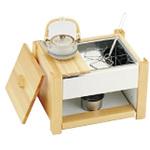 CW403 白木湯豆腐セット(固形燃料用) テスク