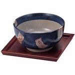 15237 木製ハイブラウン 正角どんぶりトレー 用美(ヤマコー)