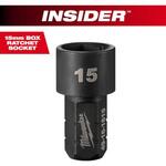 49-16-1615 INSIDER(TM) パススルーラチェット専用ソケット(貫通タイプ) 15mm ミルウォーキーツール