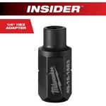 49-16-1663 INSIDER(TM) パススルーラチェット専用 1/4インチ(6.35mm)六角軸ドライバービット用アダプター ミルウォーキーツール