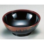 メラミン「長次郎窯」 そば丼 千羽鶴印(エンテック)