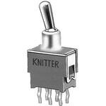 ATE2D KNITTER-SWITCH トグルスイッチ， DPDT， PCB， On-On， ATE2D KNITTER-SWITCH