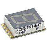 KCSC03-105 Kingbright LEDディスプレイ， 単桁桁， 赤， 数字表示器， 7セグメント， KCSC03-105 KINGBRIGHT