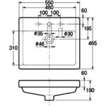 角型洗面器(DURAVIT) カクダイ
