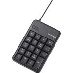 テンキー 有線 メンブレン 高耐久 USBハブ付 [Tab]キー・[00]キー付き エレコム