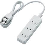 延長コード 電源タップ 2P スイングプラグ コンセント 1m/2m/3m OAタップ エレコム