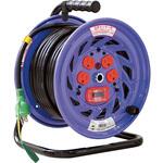 屋内型 単相100Vアース・ブレーカー付 電工ドラム 日動工業