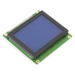 MIKROE-4 MikroElektronika， ディスプレイボード 2.8インチ LCDディスプレイ 開発ボード Blue background， white graphics Graphic LCD Display Module 128 x 64 MikroElektronika
