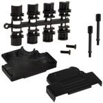 971-025-040R011 Norcomp D-Sub バックシェエル 971 シリーズ 25 極 高密度D-Sub， 黒， 971-025-040R011 NORCOMP