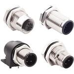 859-004-203R004 Norcomp 丸型コネクタ， 4極， M12， パネルマウント， 859-004-203R004 NORCOMP