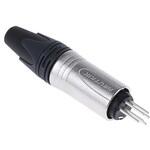 NC6MXX Neutrik XLRコネクタ オス 6極 ストレート ケーブルマウント NC6MXX ニッケルの上に銀めっき NEUTRIK