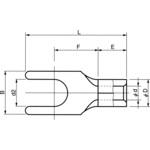 Crimp Terminal for Copper Wire (Y Type) Fork Spade Type without Insulation