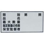危険物標識(類別/品名/責任者など) ラミ横 日本緑十字社