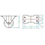 MR型 固定車(ナイロン車輪) ユーエイキャスター