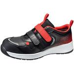 JSAA A種認定 アクティブセフティ ワークスニーカー AS-05 ワイズEEE ブラック/レッド AS-05 BK/RDシリーズ ミドリ安全