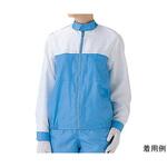 クリーンウェア 男女共用 無塵衣上衣 ホワイト×ブルー S3104WB-UEシリーズ ミドリ安全