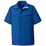 作業服 帯電防止JIS適合品 IEC対応クリーンウェア 男女共用半袖ジャケット ロイヤルブルー VEFS803-UEシリーズ ミドリ安全