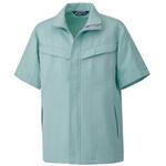 作業服 帯電防止JIS適合品 IEC対応クリーンウェア 男女共用半袖ジャケット ライトグリーン VEFS806-UEシリーズ ミドリ安全
