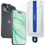 iPhone 15 ガラスフィルム 2枚入り カメラレンズ保護フィルム2個付 高透明 強化ガラス10H 簡単貼付ツール付 エレコム iPhone 15 ガラスフィルム 2枚入り カメラレンズ保護フィルム2個付 高透明 強化ガラス10H 簡単貼付ツール付 エレコム