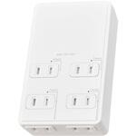 発煙ガード付きフラット壁タップ 6個口 1500W オーム電機 発煙ガード付きフラット壁タップ 6個口 1500W オーム電機