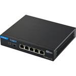 スイッチングハブ 省スペース筐体の5ポート 全ポート10Gbps対応 ファンレス 静音 金属筐体 ループ検知 動作温度50℃ メタル エレコム