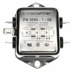 FN2090-1-06 Schaffner EMIフィルタ 単相 1A シャーシーマウント 2.2nF 20 mH 0.5 mA Two Stage 680kΩ SCHAFFNER