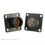 UTS08E3P Souriau Sunbank by Eaton 丸型コネクタ， 3極， スタンダード， フランジマウント， UTS08E3P SOURIAU